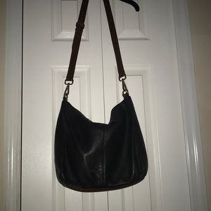 Black and brown crossbody bag